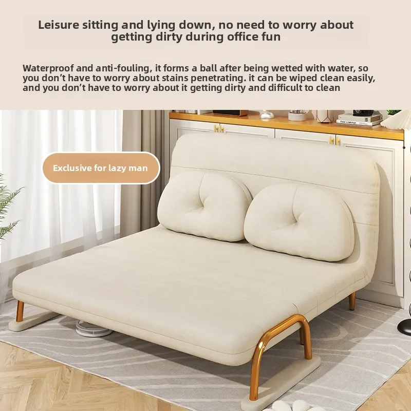 Foldable Sofa New Sofa Bed Dual Use Single Small Unit Balcony Living Room Multi Functional Clouding Stretching Relaxing Sofa