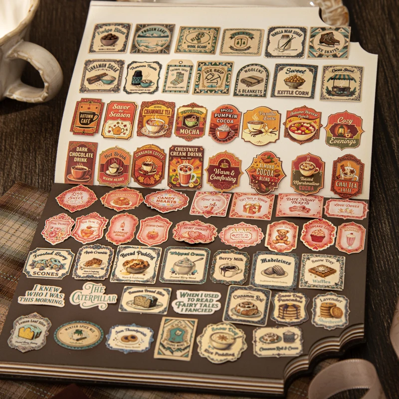 Stiker Kotak Roti Kopi Vintage - Coffee Tea Journal ulasan dan harga