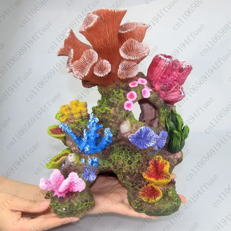 Aquarium Simulated Coral Reef Rock Landscape Artificial Mountain Shell Artificial Coral Fish Tank Decorations
