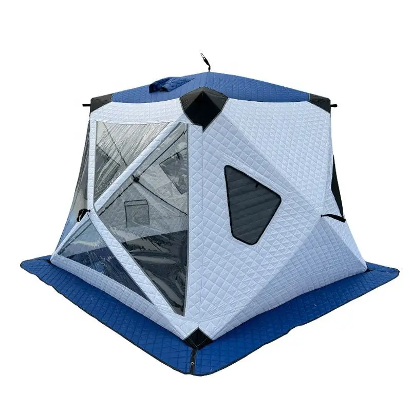 

3-4 Person Outdoor Sauna Tent 210D Oxford Cloth With Waterproof Heat & Thermal Insulation For Ice Fishing