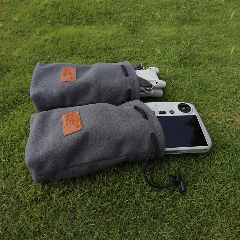 Sac de rangement en peluche pour DJI Mini 3 4 Pro, sac à main Portable pour télécommande de Drone, mallette de transport en peluche, protection anti-rayures