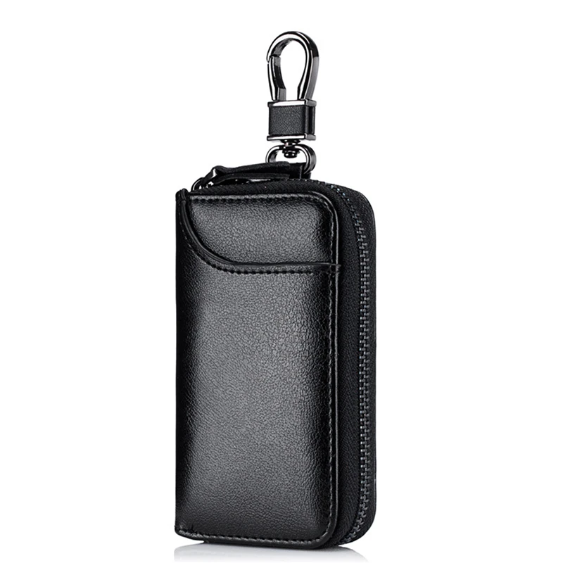 

Leather Keychain Men Women Key Holder Organizer Pouch PU Case Split Car Key Wallet Housekeeper Key Case Mini Card Bag