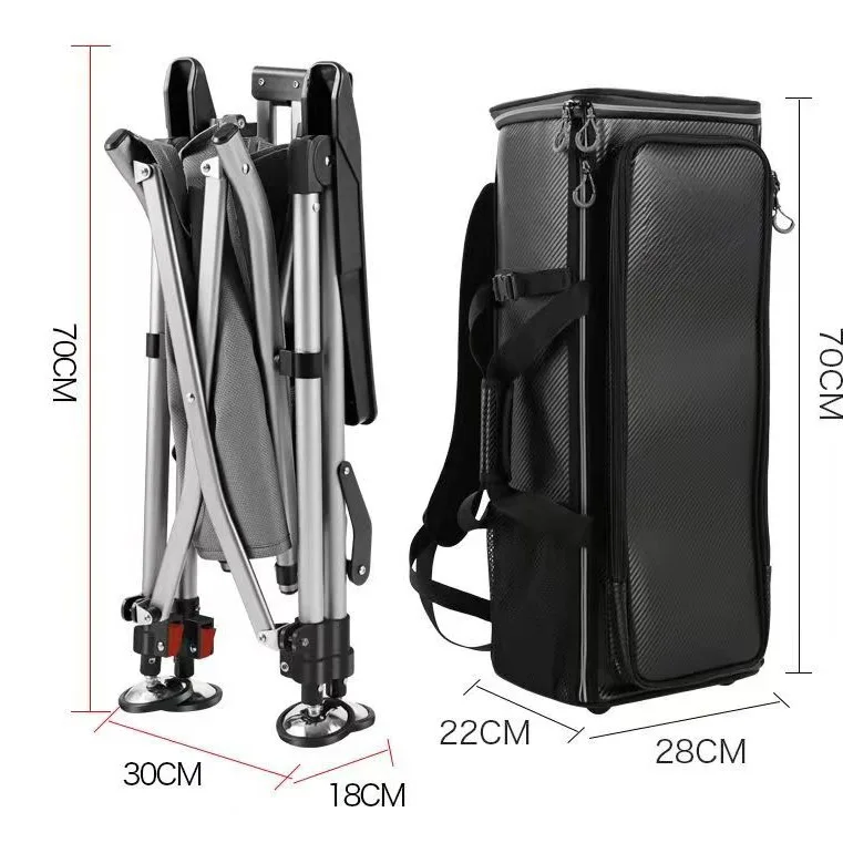 

New Multifunctional Aluminum Alloy European Style Raft Fishing Chair Foldable Small Portable All-Terrain Ultra-Light Seat