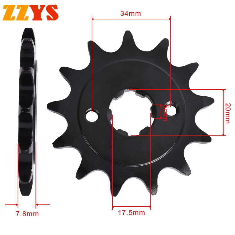 520 13T Tooth 520-13T Front Sprocket Gear Star Wheel Cam Pinion Freewheel For Honda Road NSR125 NSR125R 80 Kmh Version NSR 125