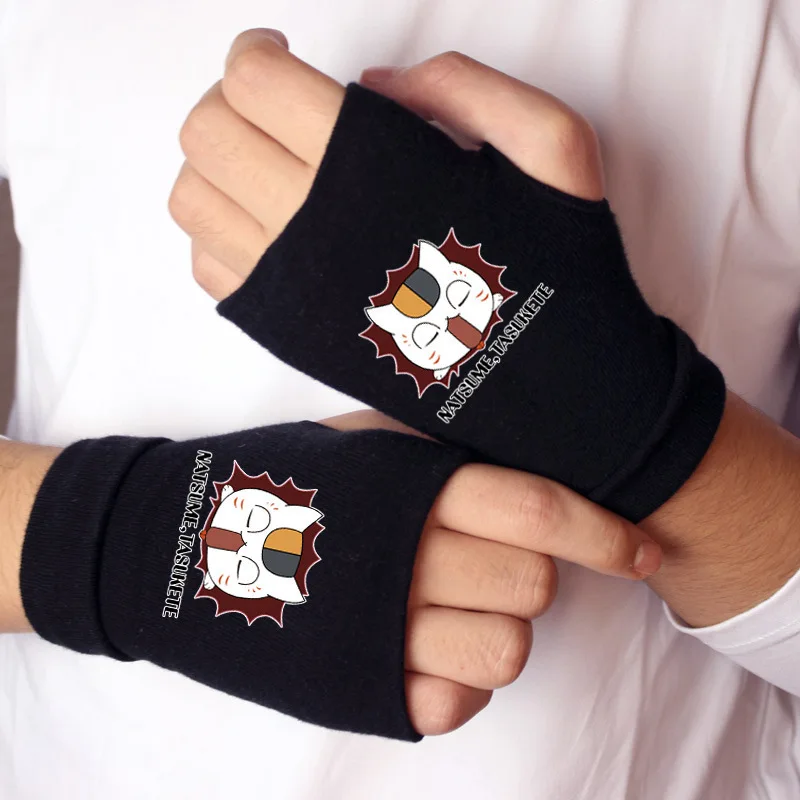 Anime Cartoon Fairy Tail Half Gloves Y2K Spring and Autumn New Warm Gloves Office Typing Half Finger Gloves Gift for Friends