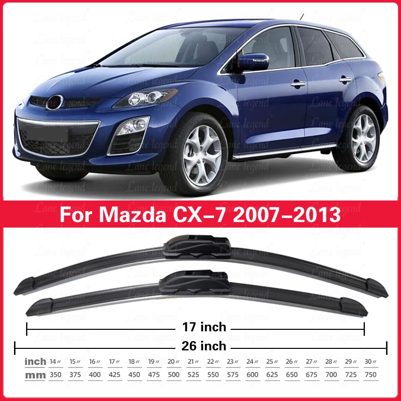 

Front Rear Windshield Windscreen Washer Wiper Blade For Mazda CX-7 CX7 2007 - 2013 2012 Car Accessories Accsesories 26"+17"+14"