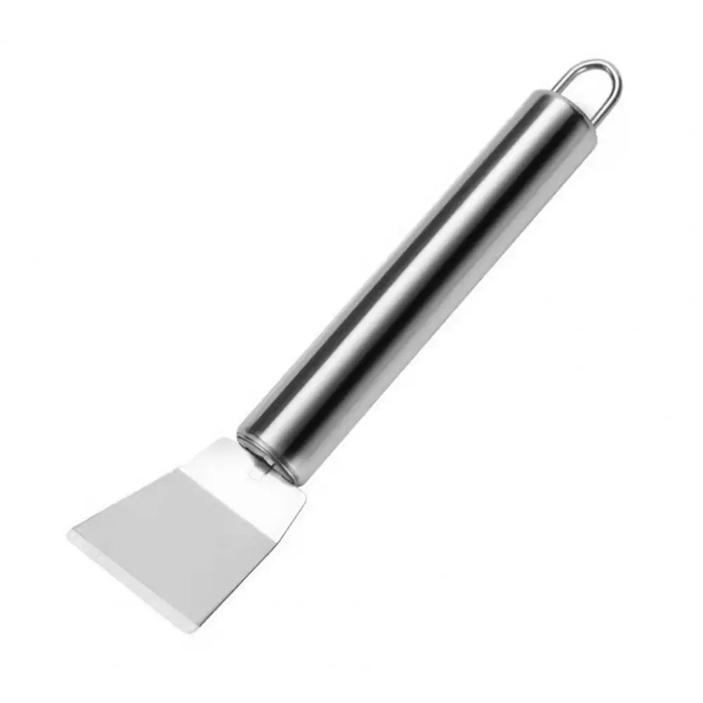 Easy-to-clean Kitchen Utensil Stainless Steel Shovel with Hanging Holes Reusable Ice Thawing Scraper Multifunctional Kitchen Oil