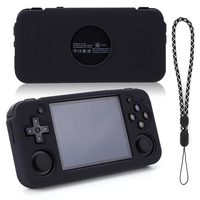 Silicone Case for Anbernic RG35XX H Retro Handheld Game Console Protective Case Anti-Scratch Soft Case Cover with Lanyard