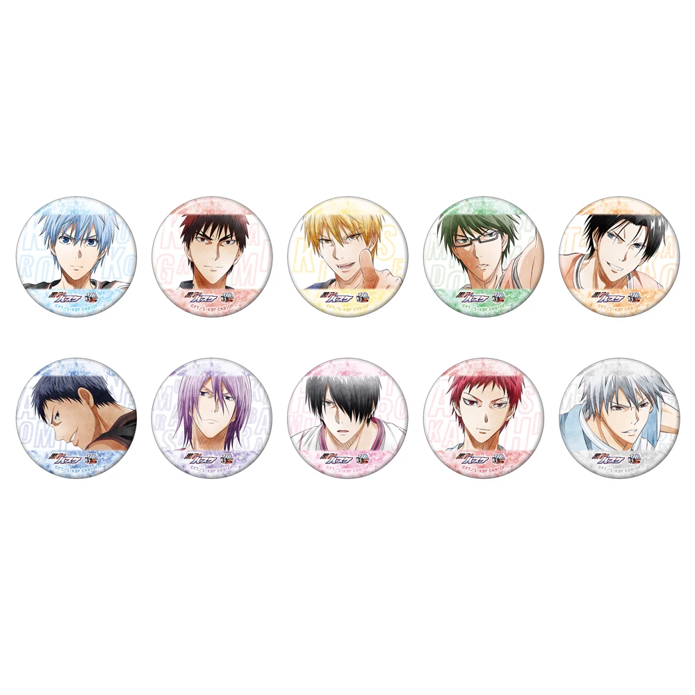 Anime no Basuke Tetsuya Kagami Taiga Kise Ryota Atsushi Mayuzumi Chihiro 50mm Metal Badge Brooch Pins