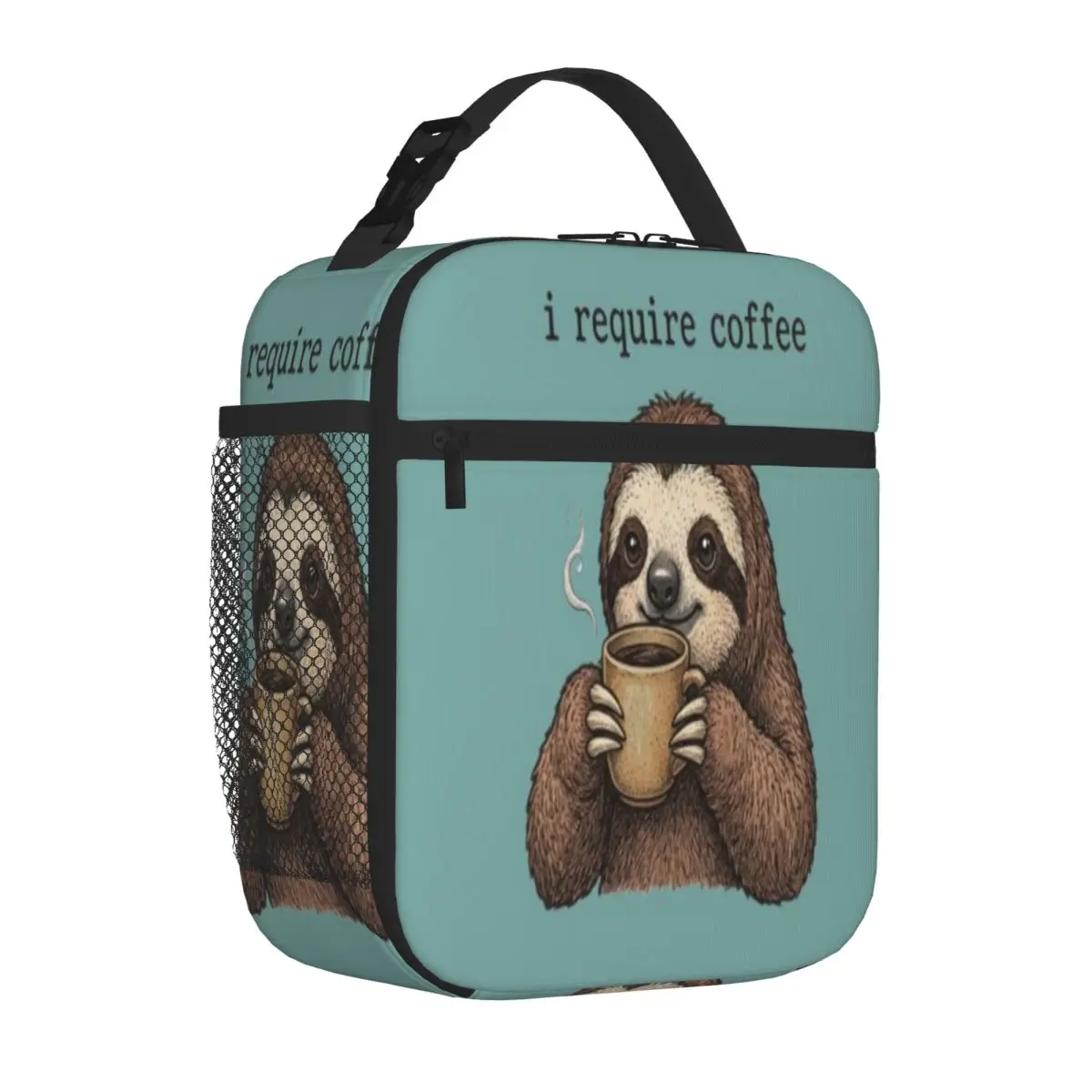 Bestselling I Require Coffee Classic T Shirt Multi Pocket Insulated Lunch Pouch Beach Outing Meal Prep Bag