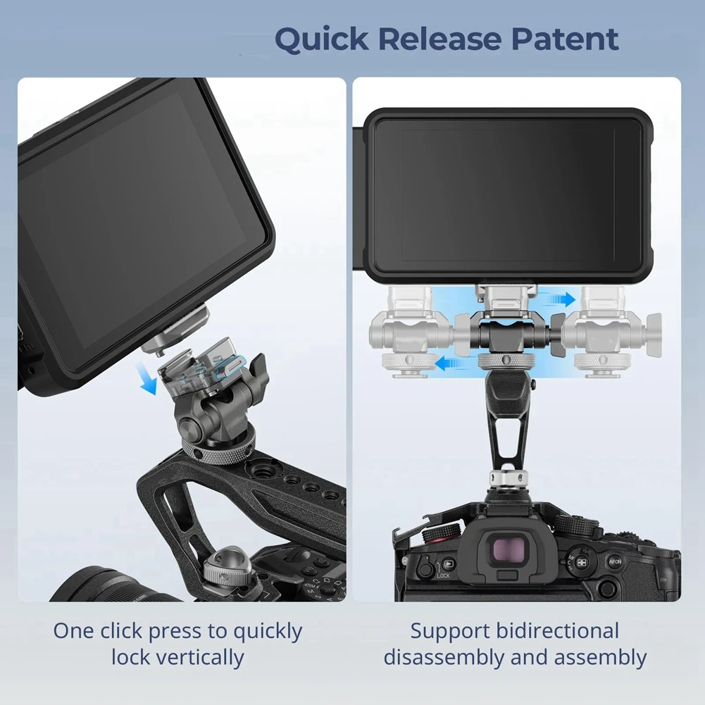 

Monitor Bracket Monitor Mount for HawkLock Quick Release Mount with H21 Cold Shoe Adjustable Rail Support