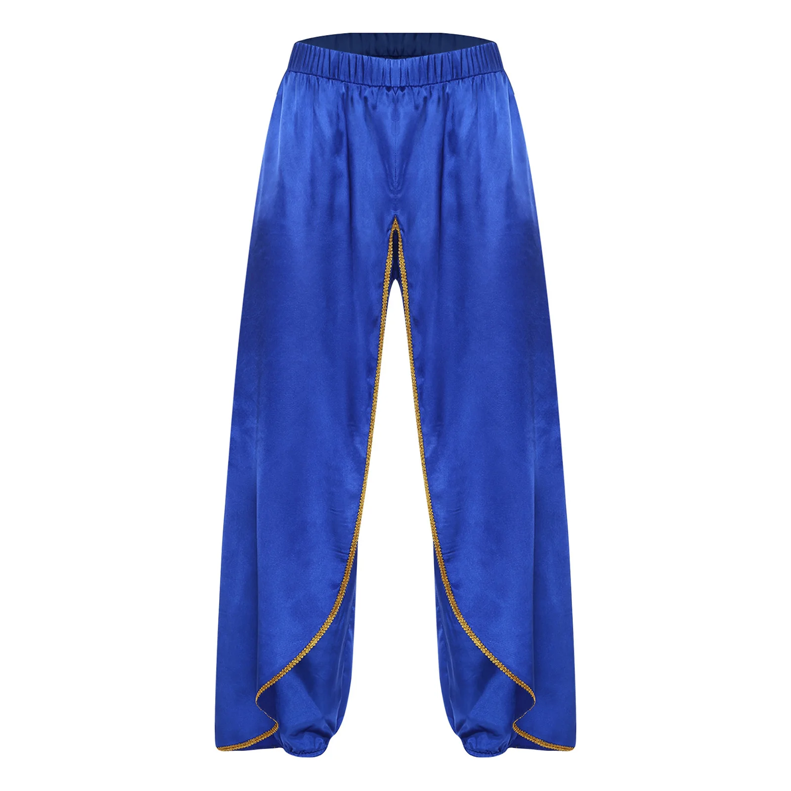 

Men Halloween Carnival India Arabic Traditional Dhoti Palazzo Trousers Satiny Loose Pants for Raves Party Cosplay Trousers