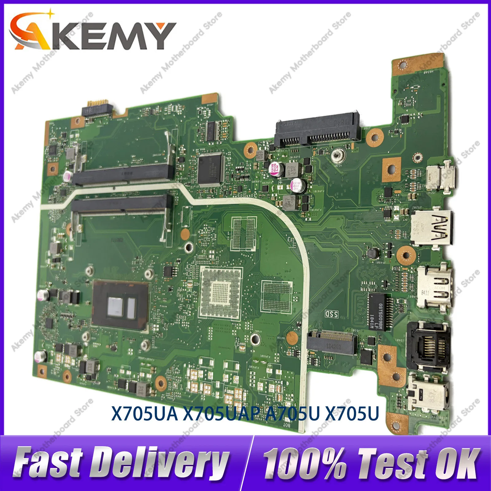 X705UA Laptop Motherboard For ASUS VivoBook X705U X705UF X705UB X705UNR X705UN X705UV X705UQ X705UBP Mainboard With I3 I5 I7 CPU