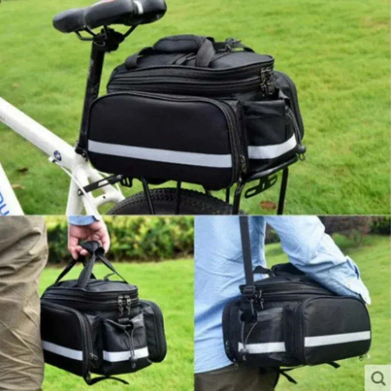 Large Capacity Waterproof Mountain Bike Rear Rack Bag Long Distance Traveling Bicycle Equipment Rear Seat Bag