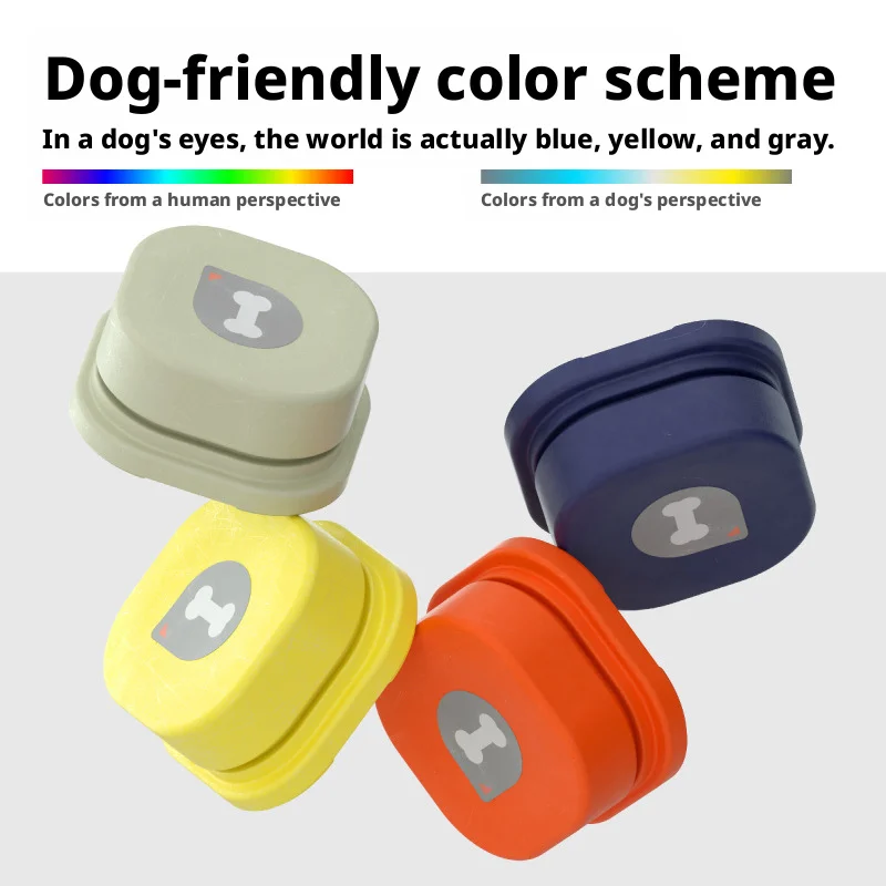 Dog Button Record Talking Pet Communication Vocal Training Interactive Toy Bell Ringer With Pad and Sticker Easy To Use