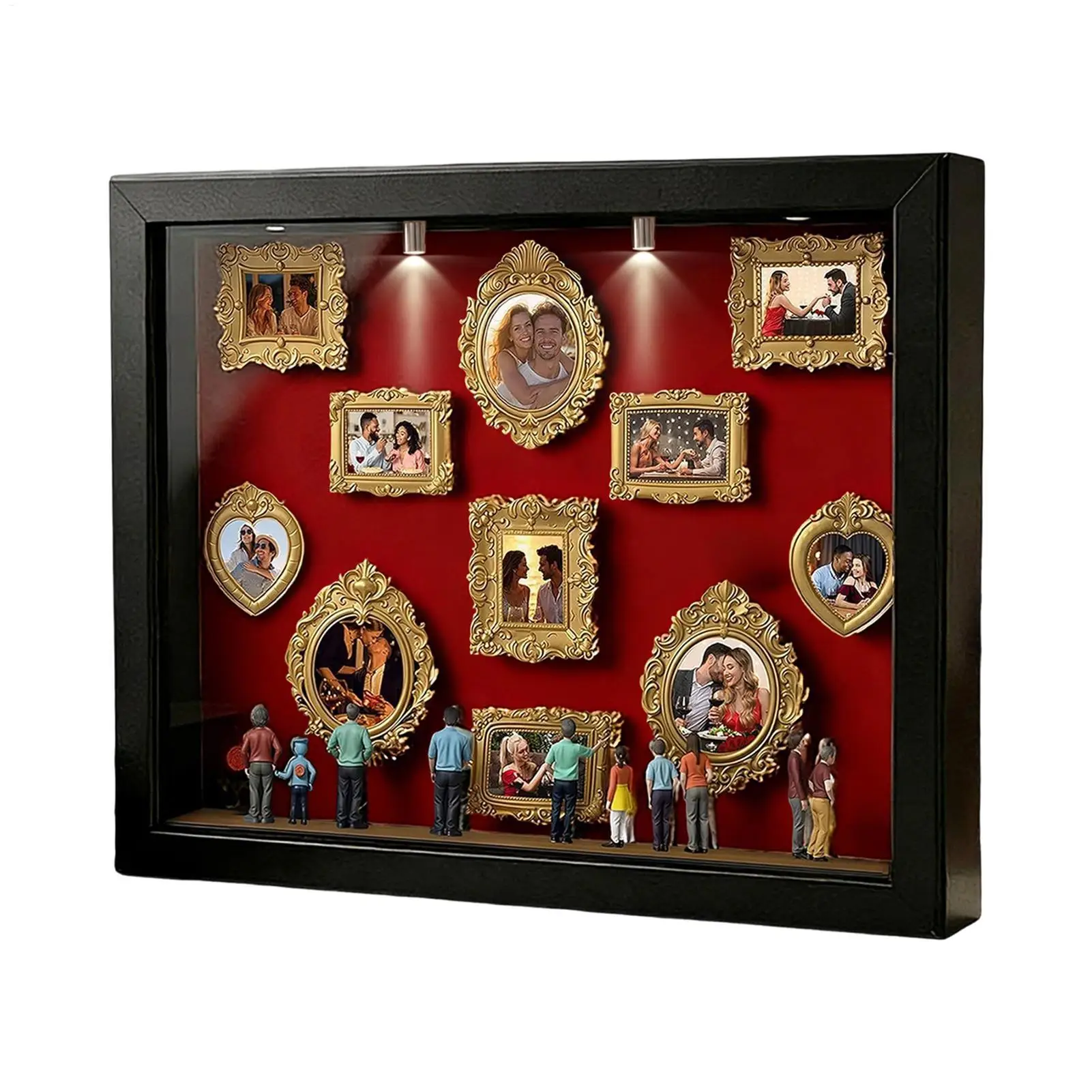 DIY Museum Photo Album Museum Silhouette Box Photo Display Silhouette Case With Light Creative Memory Display Kit Frame Kit