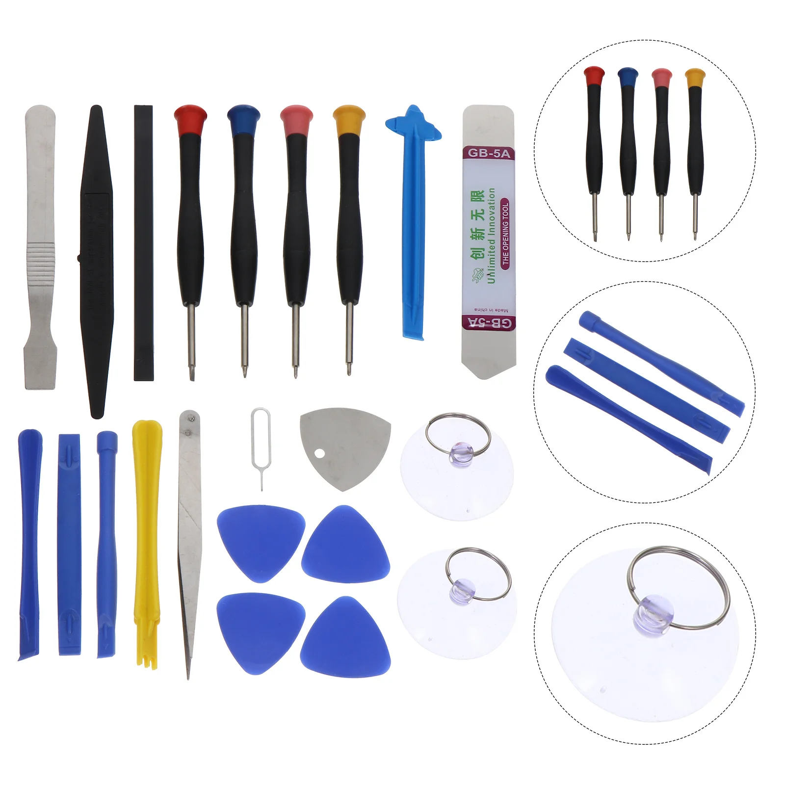 

1Set 22 in 1 Phone Repair Tool Kit Professional Mobile Screen Repair Screwdriver Set for LCD Disassembly Opening Pry Tools