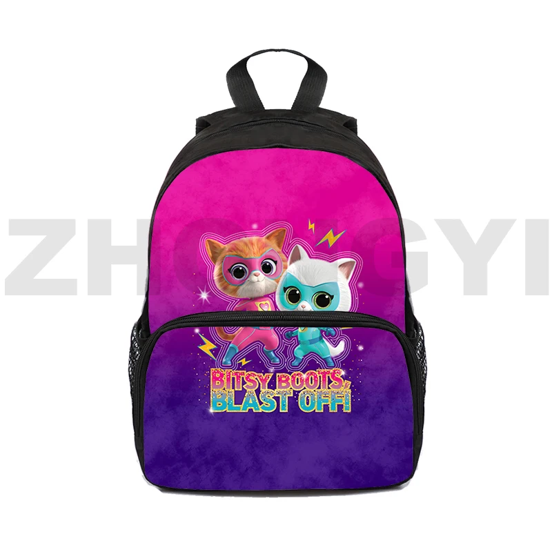 3D Print Cute Cartoon SuperKitties Backpacks for School Teenager Girls 16 Inch Bookbag Anime Kindergarten Mini Bag Travel Bag