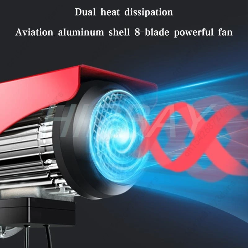 رافعة كهربائية احترافية 220 فولت بسعة 110 رطل إلى 2200 رطل ونش حبل فولاذي مع سرعة تحكم عن بعد لاسلكية 12 متر في الدقيقة #4