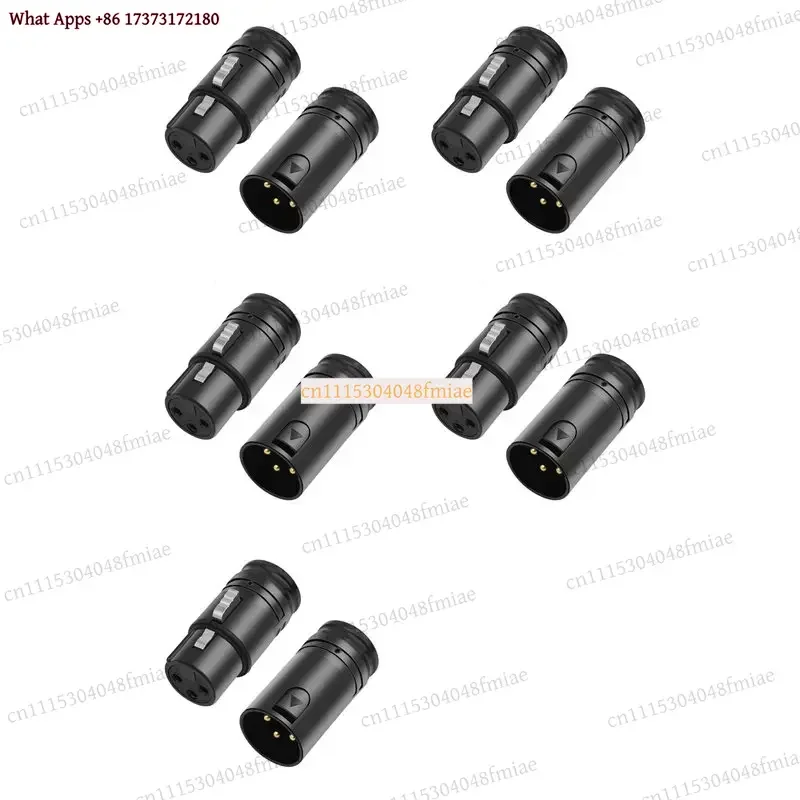 k3 90 Degree XLR Solder Connector Fits for Microphone 3-Pin Male Female Compact Audio Adapter Accessories