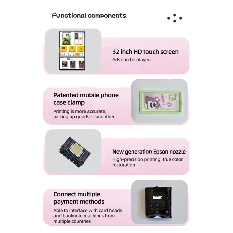 ตู้จำหน่ายเคสมือถืออัตโนมัติ เครื่องพิมพ์เคสมือถือระบบยูวี A3