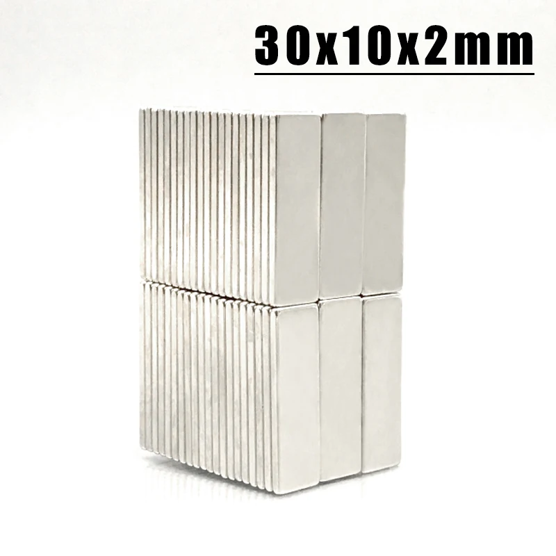 5~100PCS 30x10x2 mm N35 Super Strong Block Neodymium Magnets Rare Earth Magnet 30mm x 10mm x 2 mm sheet magnet 30*10*2 mm imanes