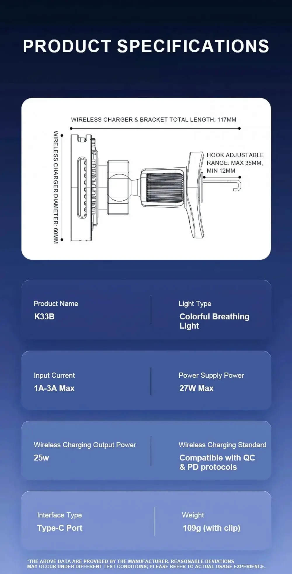 QI2.2 25W Magnetische Kabellose Ladestation Lüftungsschlitz-Handyhalterung mit Autoladegerät und Luftkühlventilator für iPhone 17 16 15 14 13 12 – Detail 12