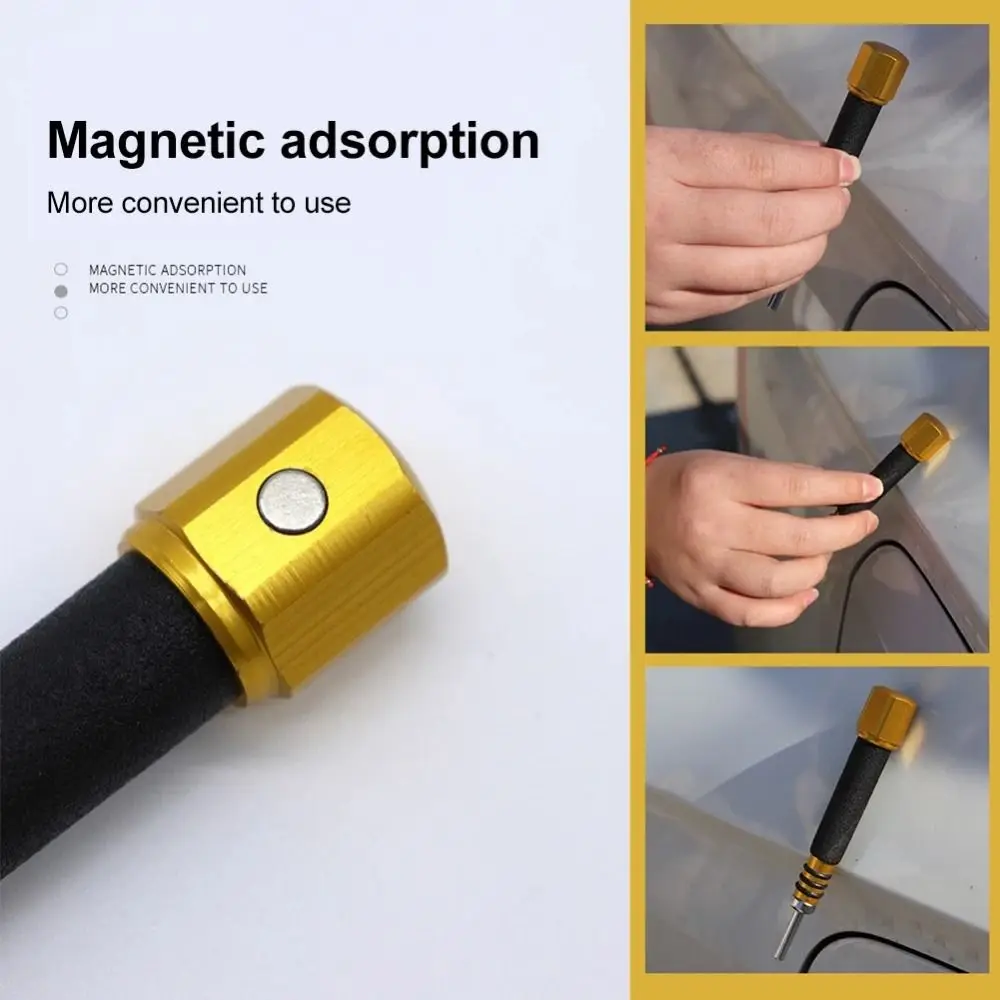 4Pcs Anti-Slip Car Body Dent Repair Tool Paintless Aluminum Alloy Tap Down Pen Professional Tip Scratch Free Tool