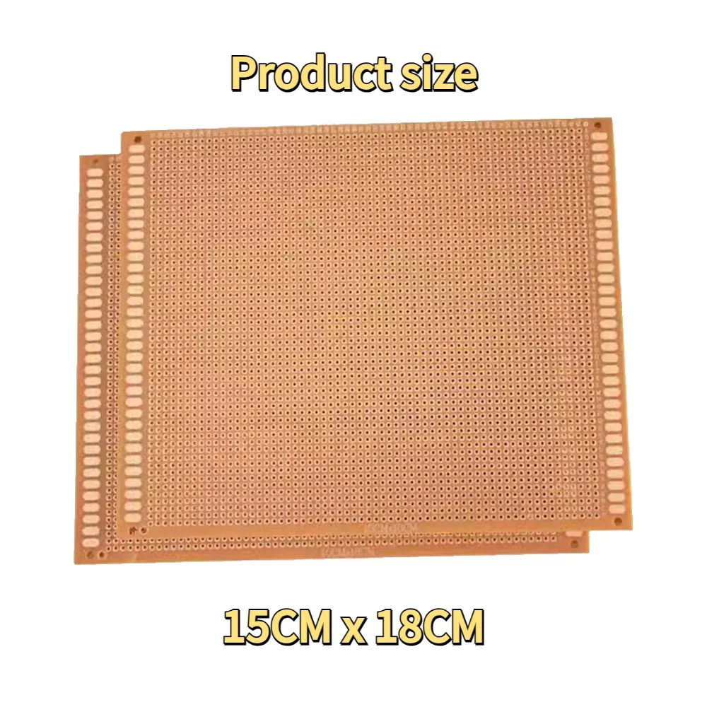 2PCS 5x7CM 10x15CM 10x22CM 12x18CM 13x25CM 15x18CM Single Side PCB Yellow Prototype PCB Universal Board Circuit Board