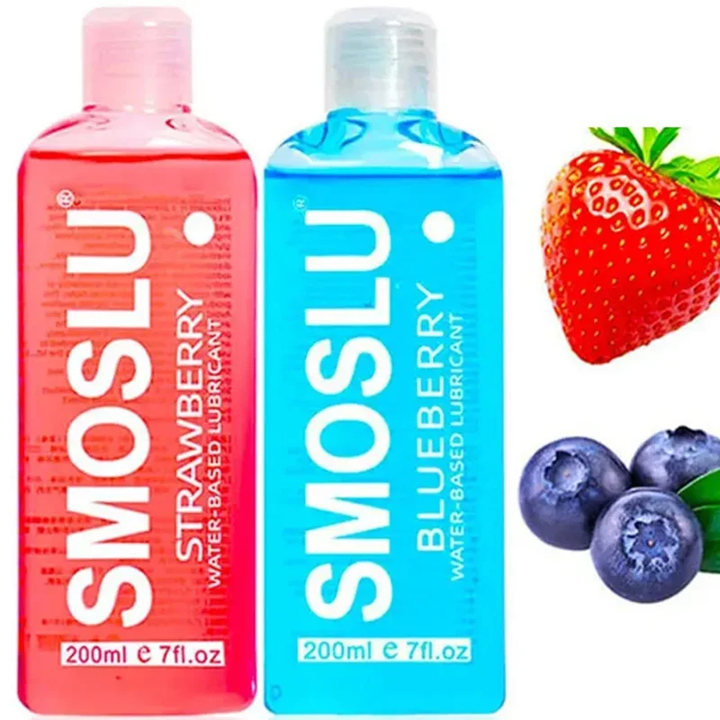 SMOSLU-lubricante Anal de fresa para sexo, lubricante Personal para sesión Oral, contacto vaginal, succión de pene a base de agua