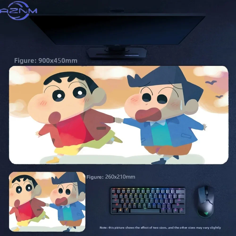 Cartoon Animation Waterproof Stain Resistant  Mouse Pad Crayon Shin-chan and His Friends Cute Large Size Wrist Table Mat