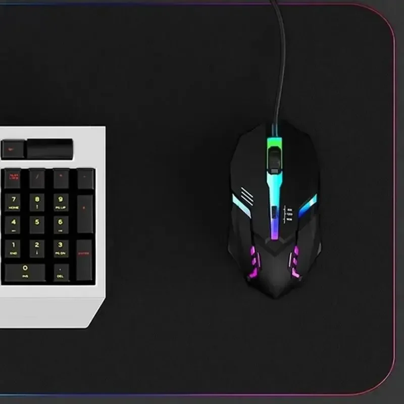 Спортивная USB-проводная игровая мышь со светодиодной подсветкой, проводная мышь 5000 точек на дюйм для настольного ПК, ноутбука, офисного компьютера, игровая мышь