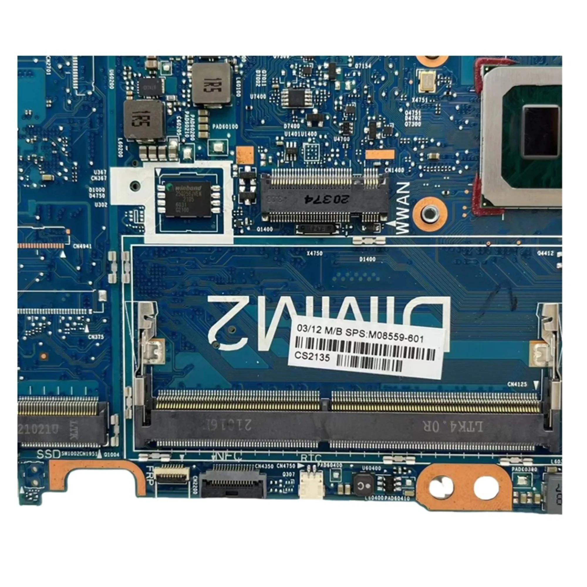 For for 840 830 G7 M08559-601 New Laptop Motherboard with  I5-10310U DDR4 Double Channel SATA Integrated Graphics
