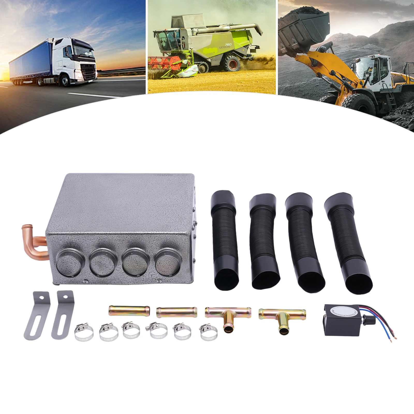 

Автомобильный обогреватель 12 В, 4 отверстия, зимний обогреватель, мощный обогреватель для автомобилей, грузовиков, кораблей, автофургонов, экскаваторов, урожайщиков