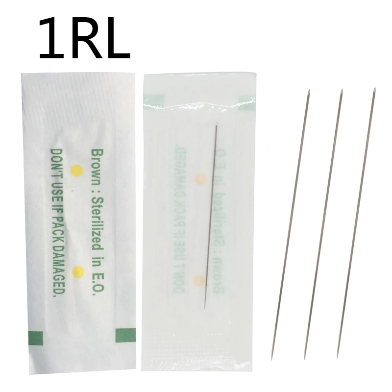 

0.4x50mm 1RL 100pcs Sterilized Eyebrow Tattoo Needle Permanent Makeup Tattoo Needles for Giant Sun G-8650 G-9740 Tattoo Machine