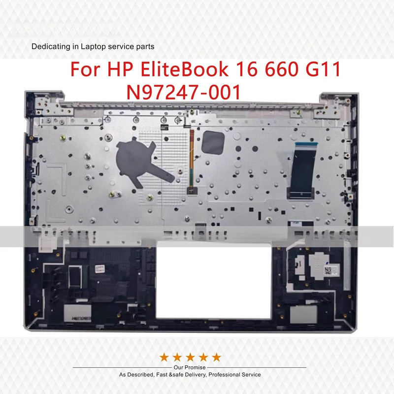 A+New N97247-001 For HP EliteBook 16 660 G11 Palmrest C Cover+ Backlit US Keyboard