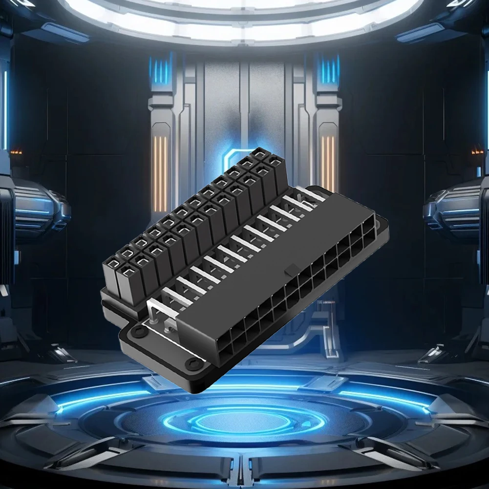 24-Pin ATX إمدادات الطاقة الطائر جسر أداة 90 درجة بزاوية موصل محول للوحة الأم سطح المكتب إمدادات الكمبيوتر