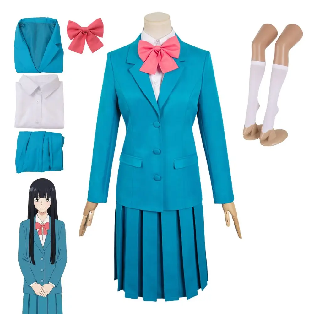 

Костюм для косплея из аниме «Kimi ni Todoke от меня до вас» Kuronuma Sawako, фантастический костюм, Маскировка для женщин, юбка, Униформа, костюм на Хэллоуин