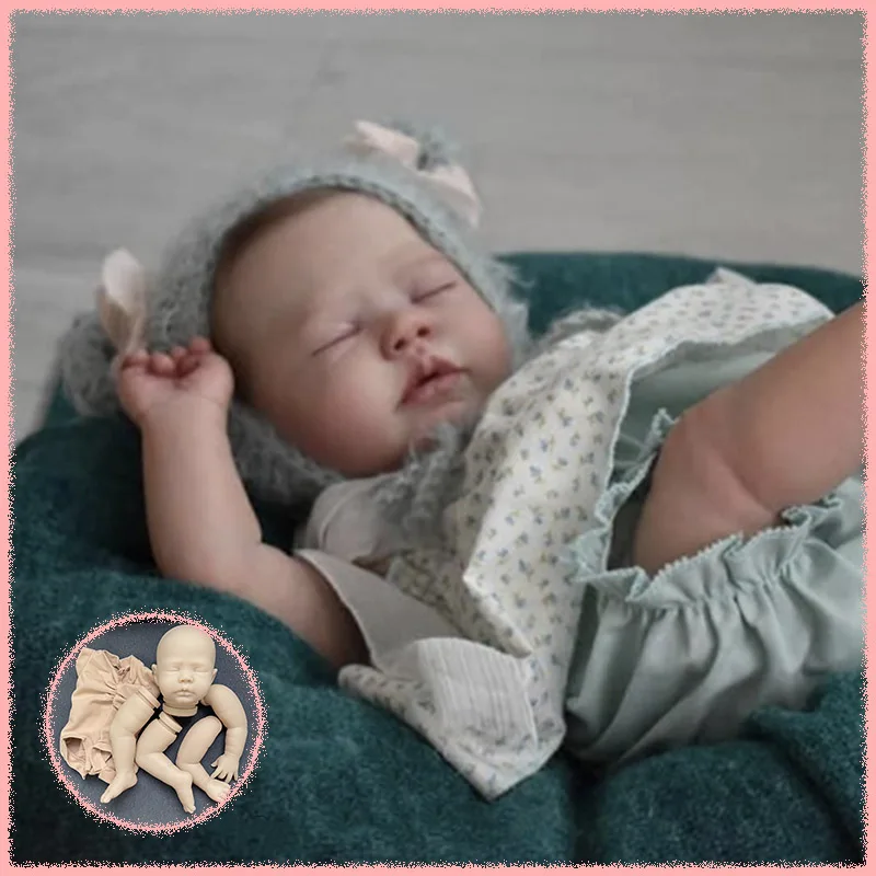 16inch Unassembled Unpainted Reborn Zori Doll Kit DIY Fresh Color Doll Parts with Cloth Body Collectible Doll