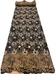 2024 Najnowszy projekt Swiss Voile Lace Fabric French Nigerian Cotton Dry Lace With Stones For Sewing Women Evening Party Dresses