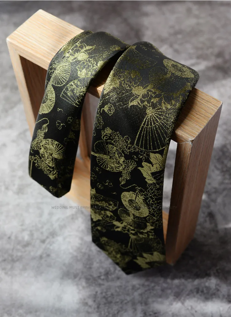 8cm Neue Blumenkrawatte für Herren Vintage Luxus-Krawatte mit Bambus- & Blumenmuster für Anzug und Hemd – Detail 22