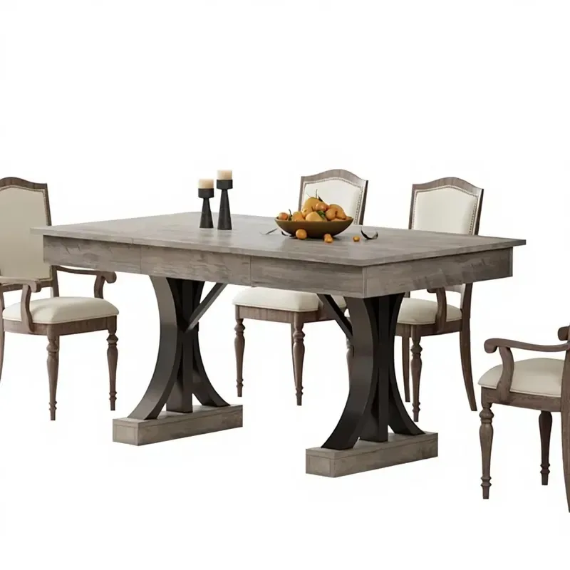 Modern solid wood dining table luxury home furniture