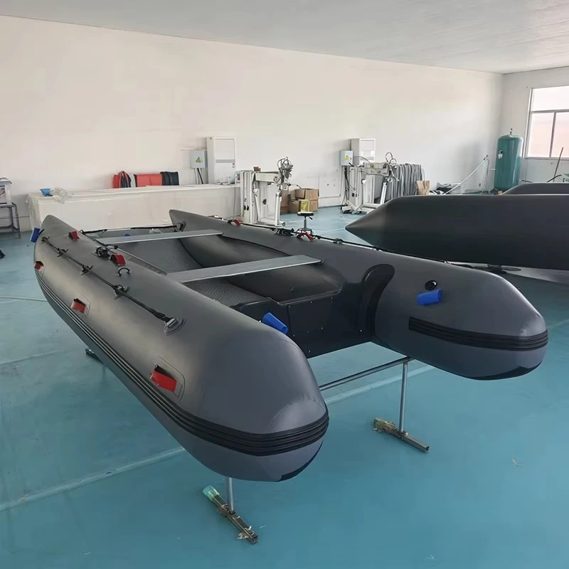 China Factory High Speed Thunder Cat Boat Catamaran Inflatable Pontoon Boat Fishing Boat for 2-5 Person