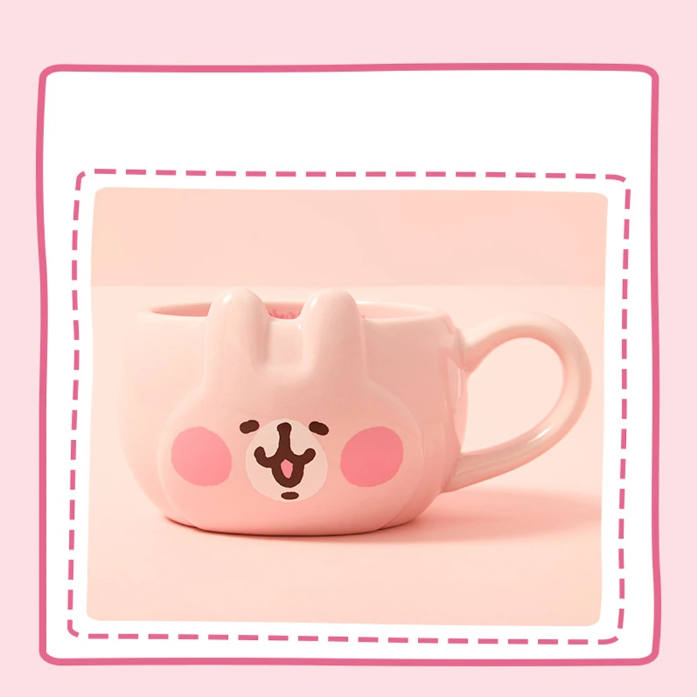 Taza de cerámica de dibujos animados de Anime para el hogar, taza de agua para estudiantes, regalo de cumpleaños para niñas, MINISO kanahi, serie Usagi, 320ML