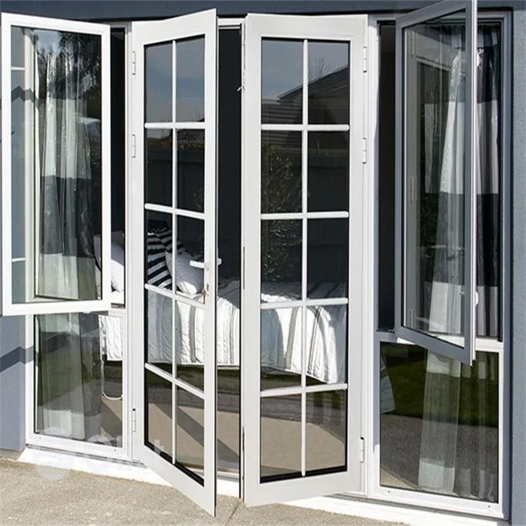 Servizio porta pieghevole personalizzata CBMmart Appart moderno Appartamento esterno Balcone Porte a battente in alluminio Porta smaltata temperata francese