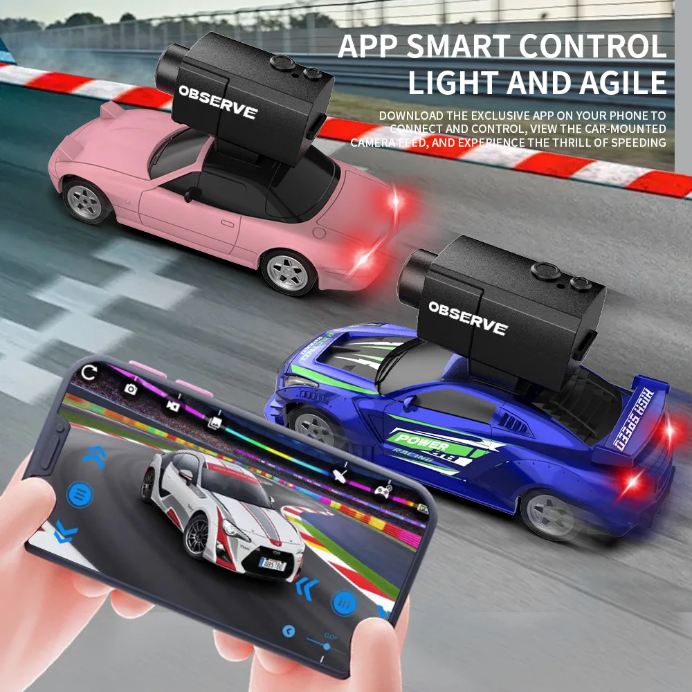 New JJRC RC 1:32 Upgraded C8827 HD Camera Car 120° Wide Angle 2.4G  Mobile APP 720P Dual Control  Fun Children's Toy