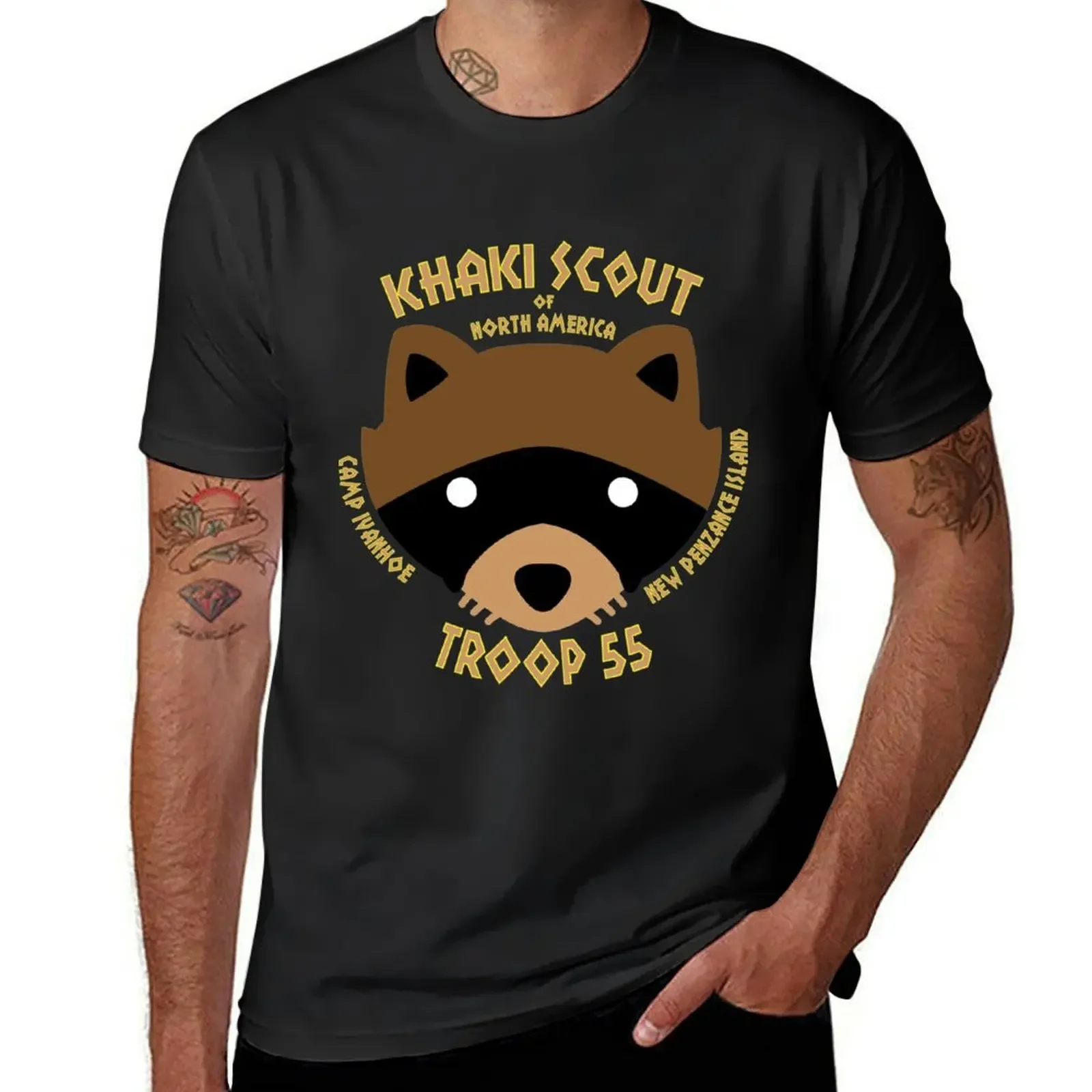 

Khaki Scouts Of North America Sticker T-Shirt summer clothes graphics oversized t shirt men