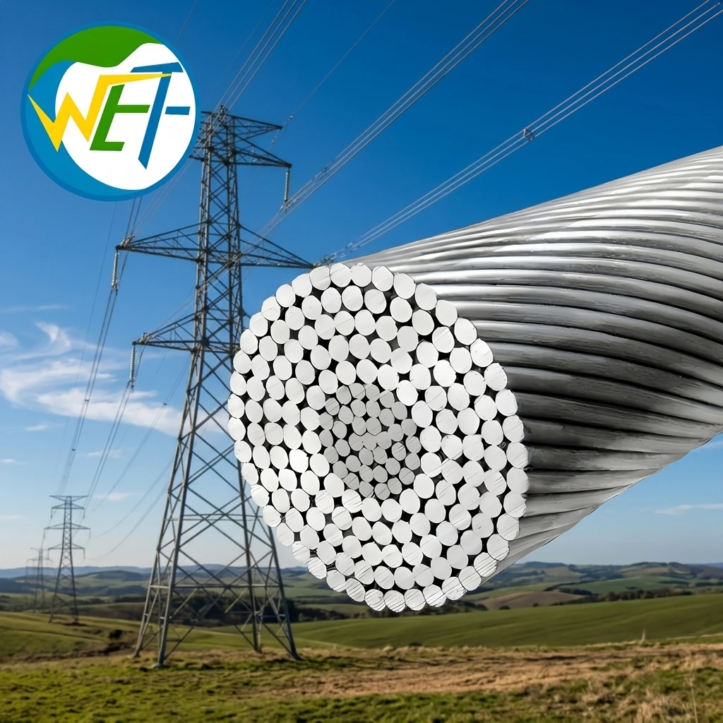ACSR Cable Stranded Overhead Aluminum Conductor Steel Reinforced High Voltage 35kV 16A Rated Current