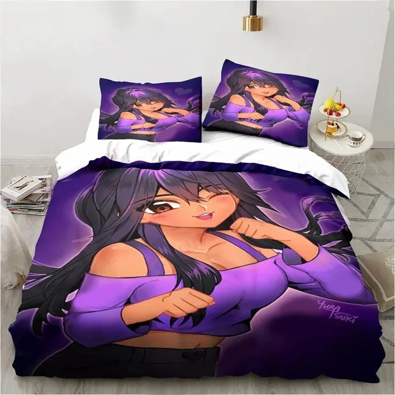 

Cartoon Game Cute Aphmau with Wings Bedding Set Boys Girls Twin Queen King Size Duvet Cover Pillowcase Bed boys Adult