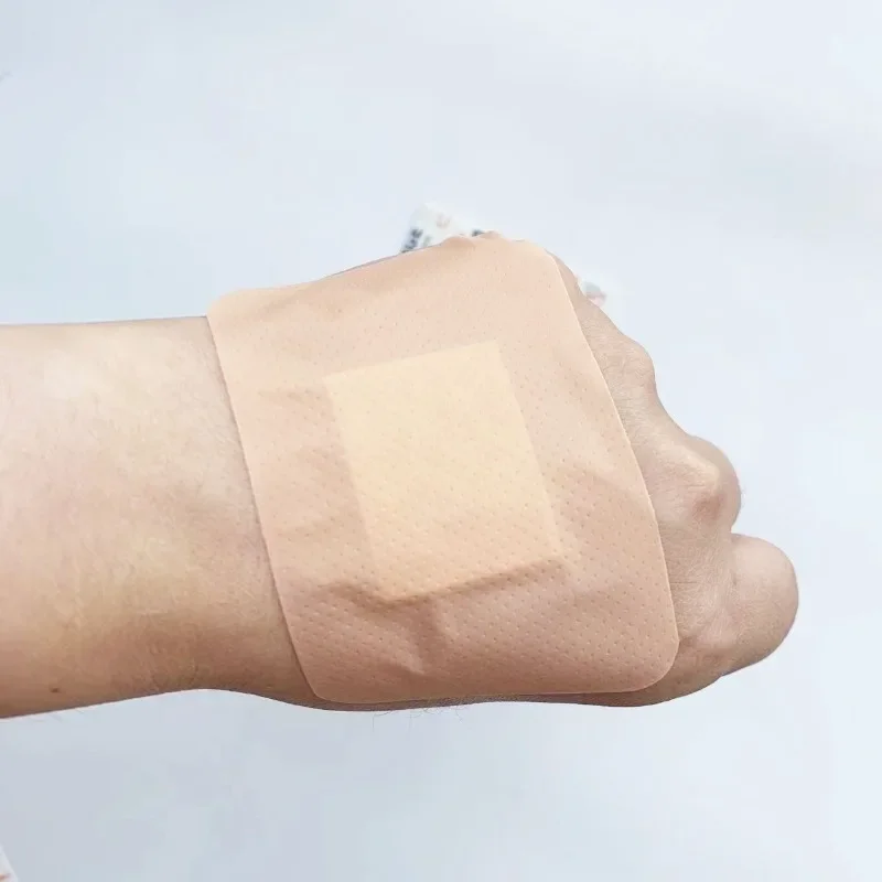 100pcs/set Large Waterproof Bandage Square Hemostatic Patch 7.6*5.1CM Large Size Breathable First Aid Band Aid